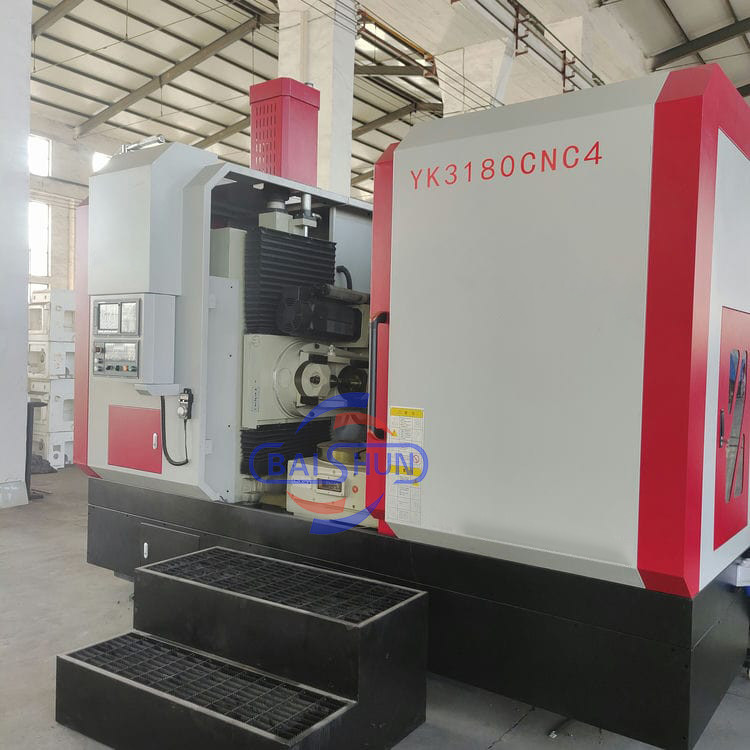 Metal Vertical Straight Teeth Helical Teeth Maker Cnc YK31200 Gear Hobbing Machine