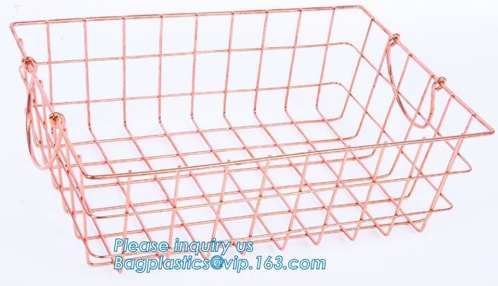 Wholesale china trade decorative laundry metal wire material storage basket, Storage Metal Wire Fruit Basket hanging wir