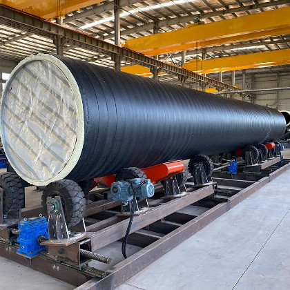 PUR Spraying Foam PE Wrapping Preinsulated Pipe Machinery Black High Automatic