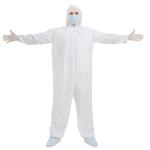 PPE Disposable Protective Coverall Waterproof White 25gsm-70gsm