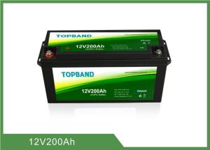 Quality Rechargeable 12V200Ah Bluetooth Lithium Battery High Security for RV and Car Usage Lifepo4 Material wholesale