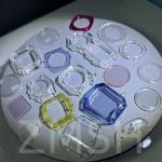 Artificial Cultivation Doped Color Sapphire AL2O3 Watch Cases Transparent Blue
