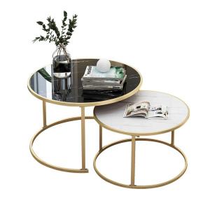 Quality Flat Polished Edges Circle Marble Coffee Table wholesale