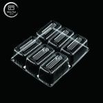 Customized Transparent PET Disposable Plastic Biscuit Tray, Inner Food Packaging