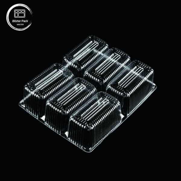 Customized Transparent PET Disposable Plastic Biscuit Tray, Inner Food Packaging