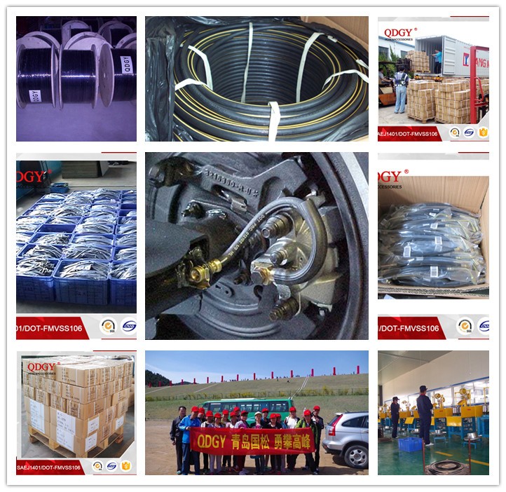 Rubber Flexible brake oil hose line banjo fitting 10MM hole