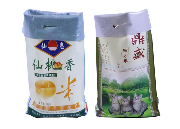 Animal Feeding BOPP Laminated PP Woven Bags / Agricultural Plastic Bags