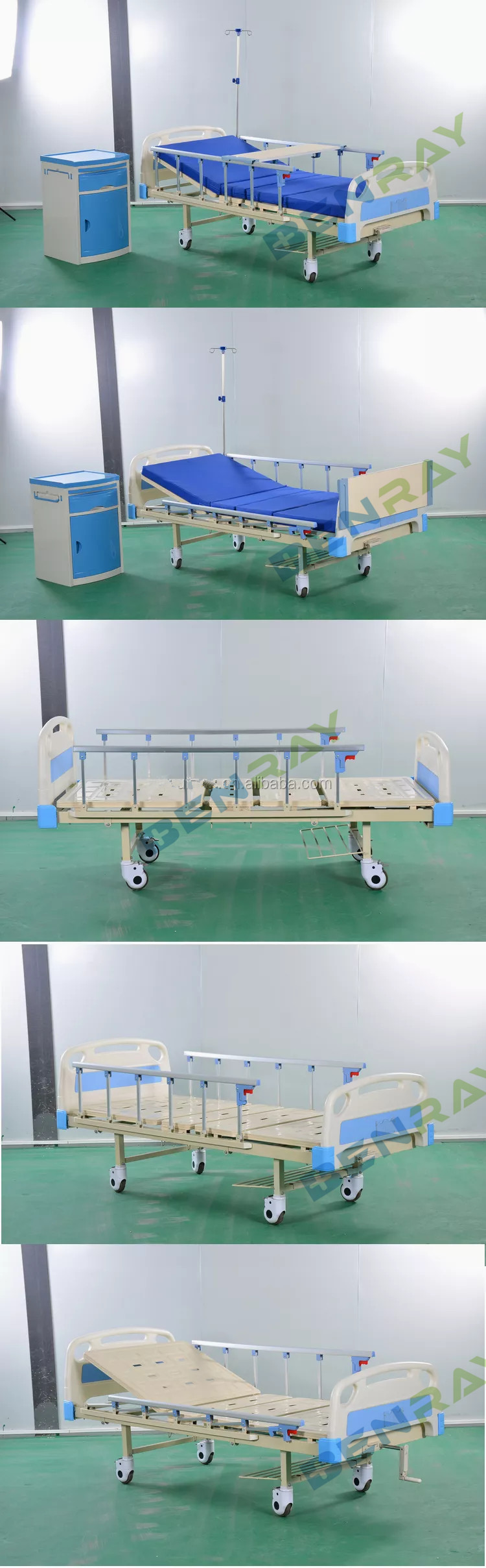 1 Function Manual Crank Medical Hospital Bed