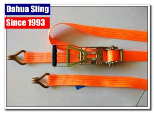 Quality Rubber Handle 2 Inch Ratchet Straps With Flat Hooks Mini Tie Down Straps wholesale