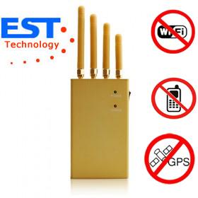 Quality EST-808KF GPS Cellphone Jammer Blocker 1500 - 1600MHZ Frequency , 4 Antenna wholesale