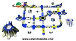 Floating Blue 50 x 40M Water Park Inflatable Water Island Park