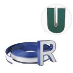 0.5mm ABS Letter Aluminum Trim Coil Applique Light Natural Anodise
