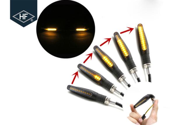 ABS Sequential Flowing Motorcycle Signal Lights , Water Running Motorcycle