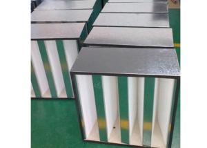 Quality H14 V Bank HEPA Filter High Air Flow Galvanized / Stainless Steel Frame wholesale