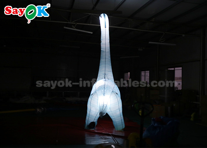 Oxford Fabric 4mH Inflatable Cartoon Characters Dinosaur With LED Light