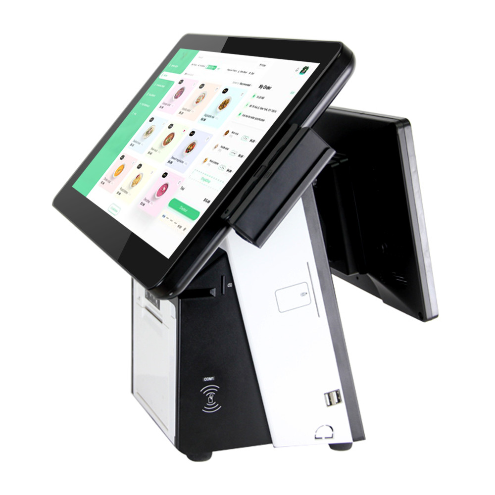 Windows Desktop 300cd/m2 Touch Screen POS Terminal With Printer Retail Epos Systems