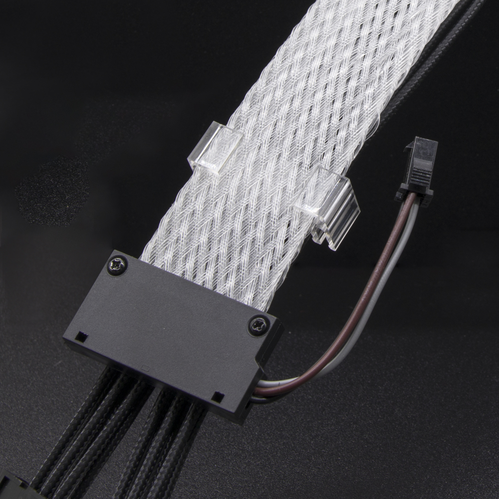 RGB Extension Cable Kit to 8-Pin GPU Addressable for Computer Gaming Case PSU Extension Cable RGB PC PSU RGB Sleeved Extension