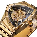 3BAR Fashion Mens Skeleton Watch 22mm Chronograph Automatic