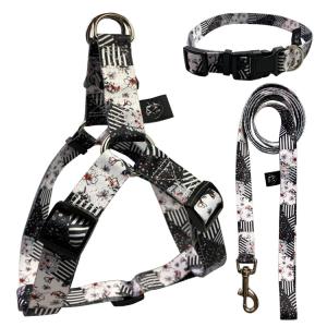 Quality Adjustable Dog Harness Set Polyester Dog Leash Collar For Pet Animal wholesale