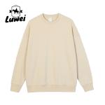 Crew Neck Organic Pure Felpa Uomo 350g Moletons Camisa De Entrenamiento 100