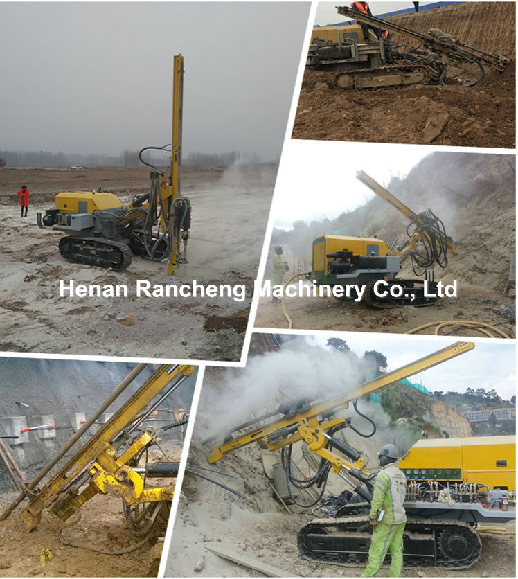 60-80m Depth Crawler Hydraulic DTH Drilling Rig 90-165mm Diameter 3100 N.m Rotary Torque