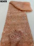Luxury Pearl Lace Fabric Indian Handmade Beaded Sequin Embroidered Mesh Fabric