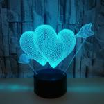 Cupid's love wedding picture Valentine's Arrow Colorful 3D night Light Acrylic