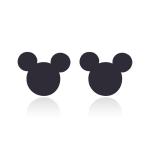 New Fashion Cute Mickey Earrings Black Children Kids Jewelry Cartoon Mouse