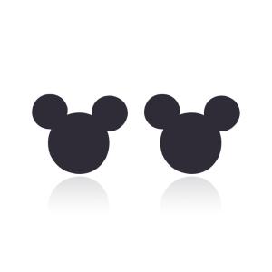 Quality New Fashion Cute Mickey Earrings Black Children Kids Jewelry Cartoon Mouse Animal Stud Earrings wholesale
