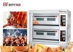 Stainless Steel Deck Oven 220v / 380v Two Deck Two Trays for Hotel