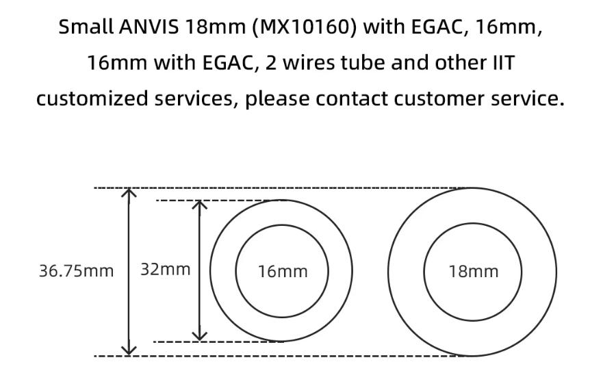 MX10130 FOM2000+ 18mm Gen2+ Night Vision Tube Image Intensifier Tube image intensification night vision image intensifier night vision Image