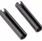 Galvanized Steel Metal Dowel Pins Black Zinc Plated 65Mn Slotted Spring Pins
