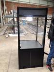 1000mm(W) Glass Display Cabinet with storage, Aluminum Double Door Glass Display