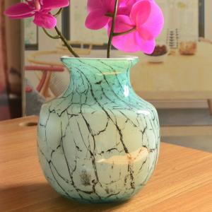 Quality Marble Stripes Large Glass Vase Centerpieces wholesale