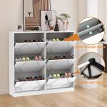 Wooden shoe cabinet with six door