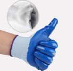 Color Customized Nitrile Work Gloves Liner And Coating Long Service Life