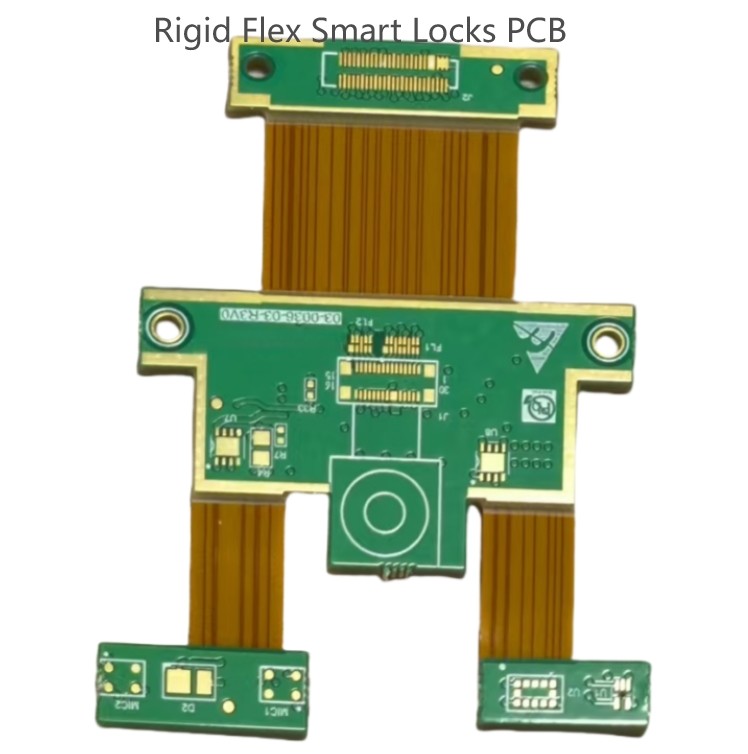 Polyimide FR4 Rigid Flex PCB SMT Fabrication For Smart Locks Security Cameras