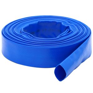 Quality DAVCO 1.5&quot; × 100' Pool Backwash Hose, Heavy Duty Reinforced Blue PVC Lay Flat Water Discharge Hoses wholesale