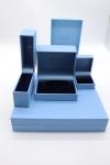 Coated Paper wrap greyboard Luxury Packaging Boxes Rigid With Velvet Inner Tray