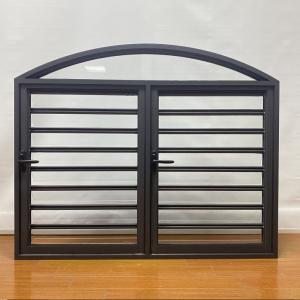 Quality Customized Aluminum Louver Window 6mm Glass Precision Cutting Powder Coating Invisible Blinds wholesale