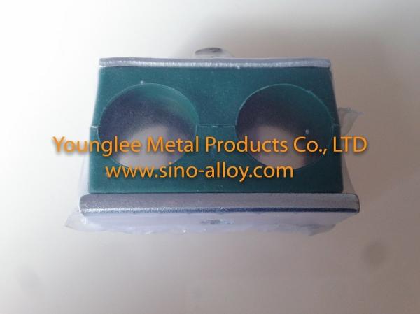 Hydraulic double pipe clamps with stainless steel plates & bolts acc. to DIN