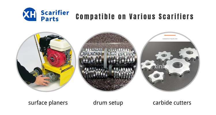 12pt Carbide Tipped Milling Cutters Scaling Wheel Hole 30mm Scarifiers Planers