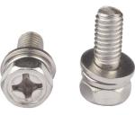 Stainless Steel Cross Head Screw With Washer Zinc Plate Surface DIN6900