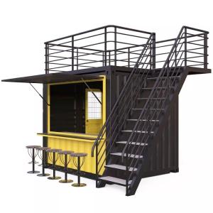 Quality Aluminum Alloy Windows Mini Pop-up Shop Container Coffee Shop Bar Fast-food Restaurant Convenience Store Kiosk Booth 10ft wholesale