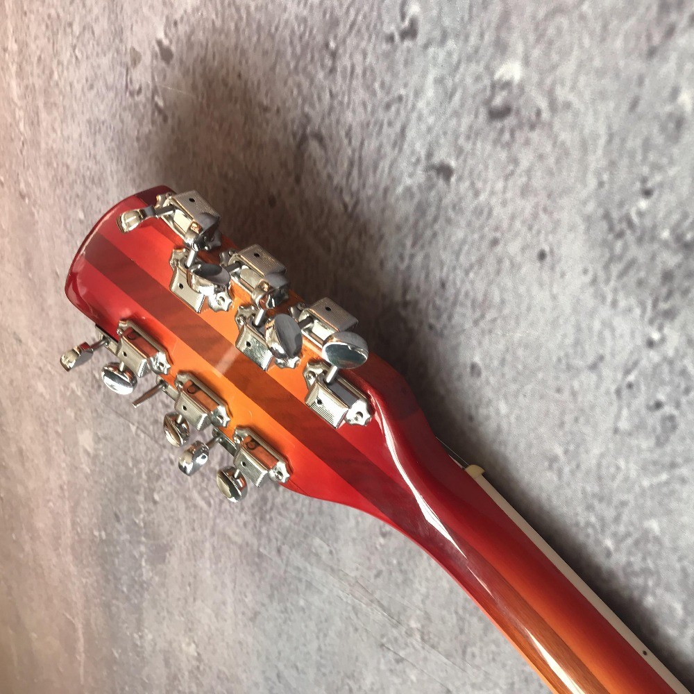 12-strings 360 electric guitar, with two outputs, lacquered sheen on the mahogany fingerboard