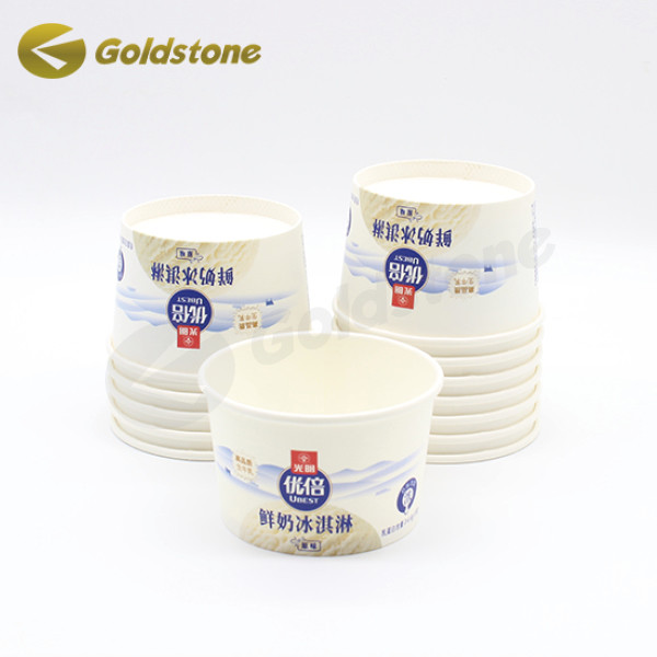 Food Grade Paper Ice Cream Bowls 8 Oz Ice Cream Containers Various Paper Weights