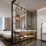Customized Sheraton By Marriott Business Hotel Modern King Size Bedroom