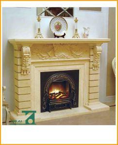 Quality Yellow Marble Antique Fireplace wholesale