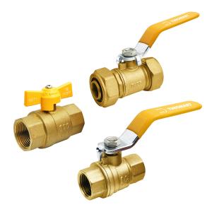 Quality Professional Manufacturer Yellow Gas Brass Valve 1/2&quot;-2'' Water Valve Forged Brass Ball Valve wholesale