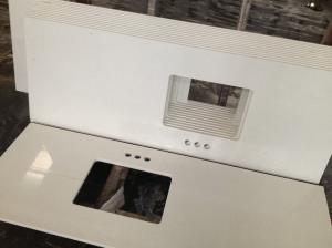 Quality Residential Bathroom vanity top remodelling Customized engineering Quartz Stone Countertops wholesale